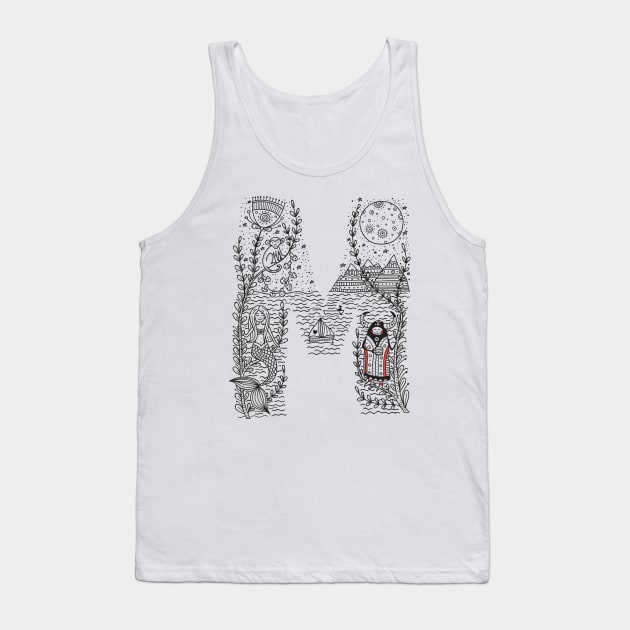 Letter M (Buu&Luu Alphabet) Tank Top by yuliia_bahniuk